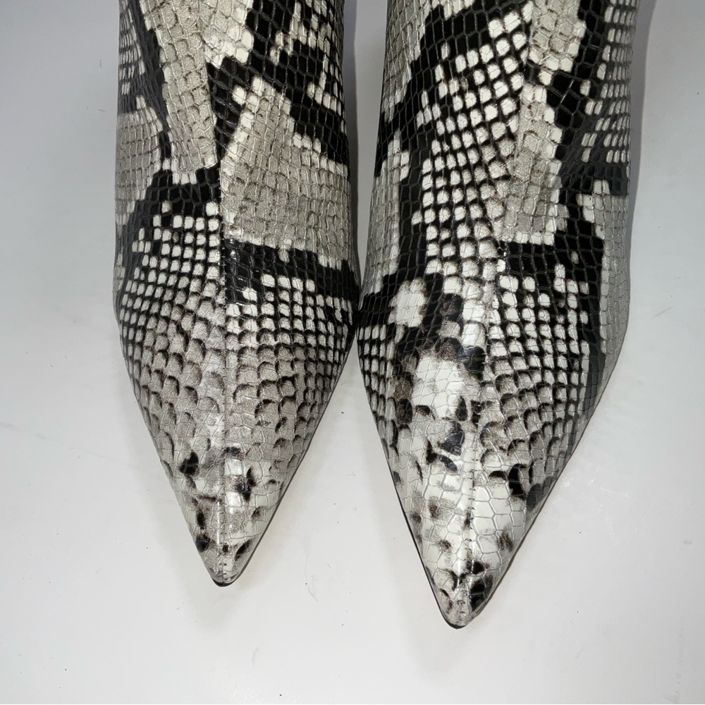 Nwob Women’s Massimo Matteo Leather Python Print … - image 2